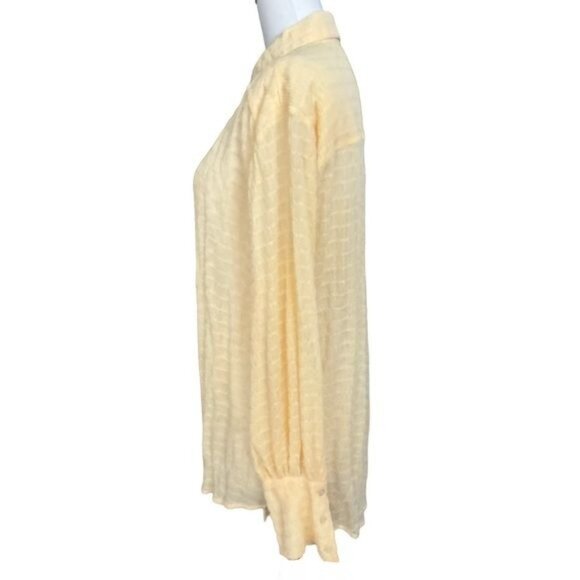 Free People Love Life Sheer Buttondown in Sundappled Size Small - Picture 7 of 10